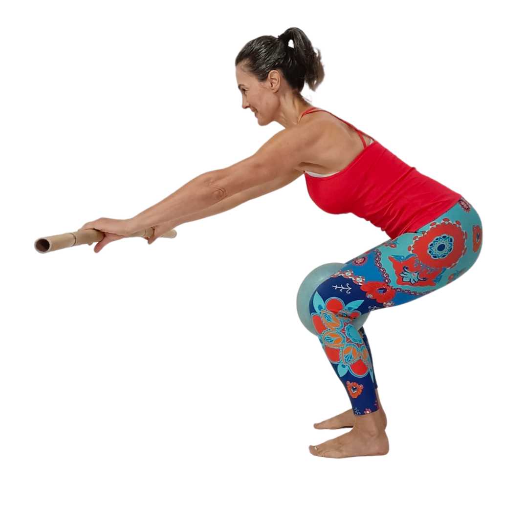 Glute exercises for women with bamboo stick